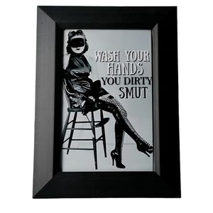 Wash your hands,you dirty smut funny bathroom washroom powder room home decor
